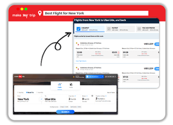 Scrape Hotel & Flight Data from MakeMyTrip